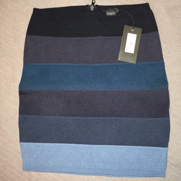 A/X Armani Exchange Dresses & Skirts - NWT A/X stretchy blue striped mini skirt